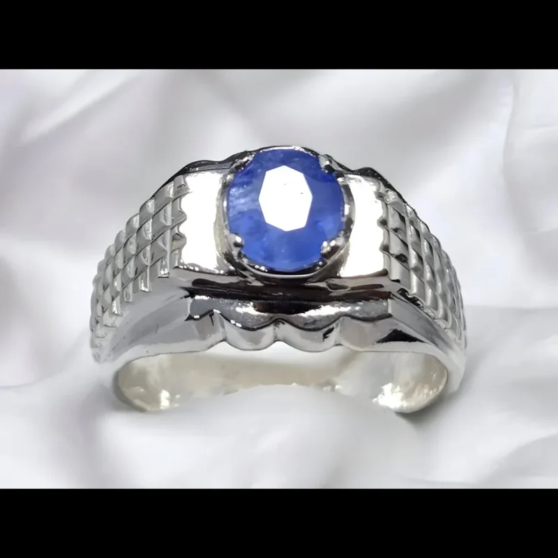 Mens Sapphire Band Ceylon Neelam Stone Buy Now