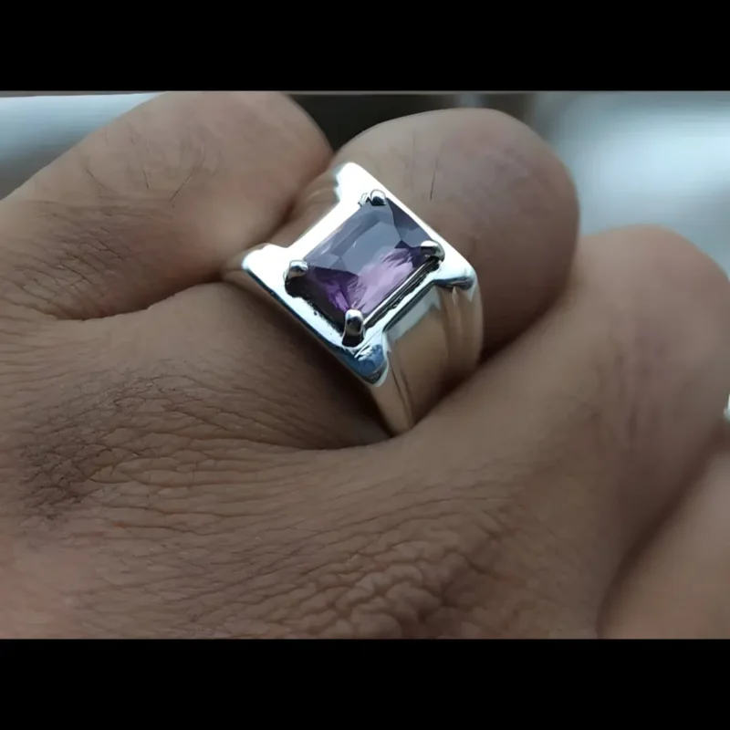 Kashmir Sapphire Ring Purple Kashmir Sapphire Mens Rings