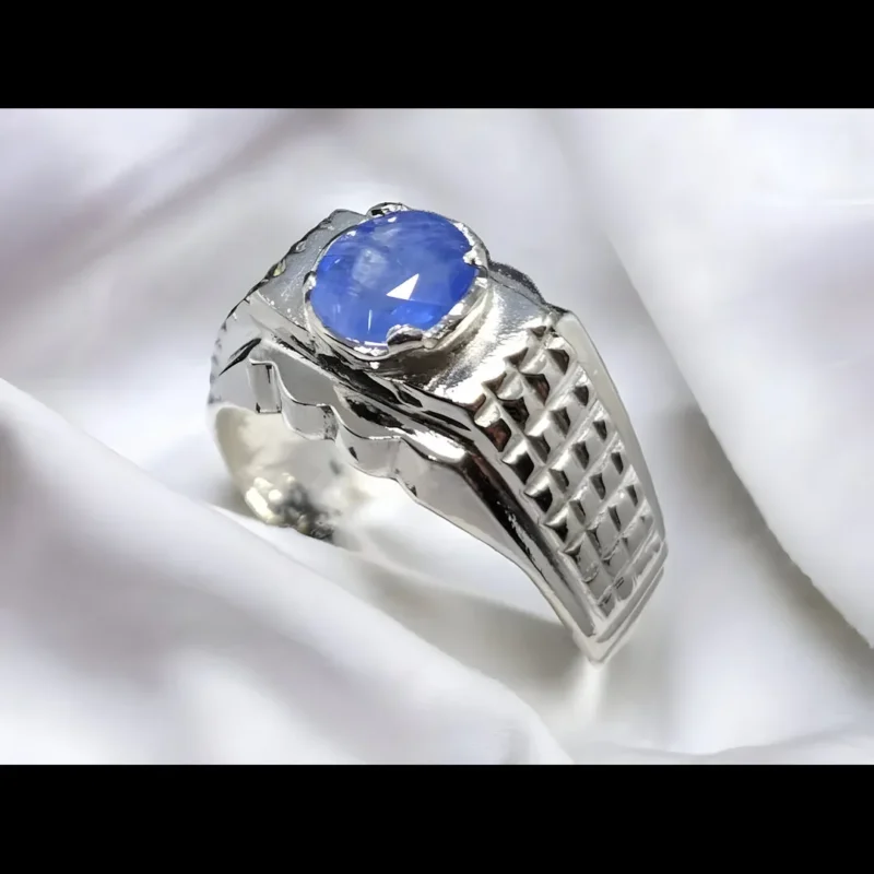 Mens Sapphire Band Ceylon Neelam Stone Buy Now