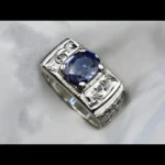 blue ceylon sapphire ring mens