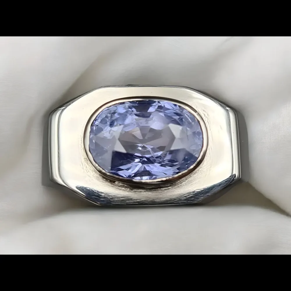 men ring blue sapphire