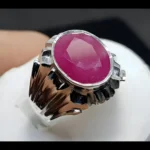 natural ruby gemstone ring men bold large oval