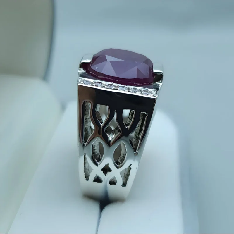 14 Ct Pigeon Blood Ruby Ring Big Ruby Stone Ring Order Now