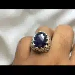 Antique Sapphire Stone Ring Handmade 925 sterling silver