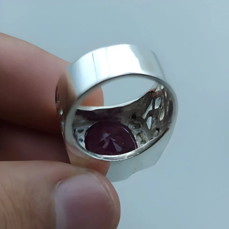 14 Ct Pigeon Blood Ruby Ring Big Ruby Stone Ring Order Now