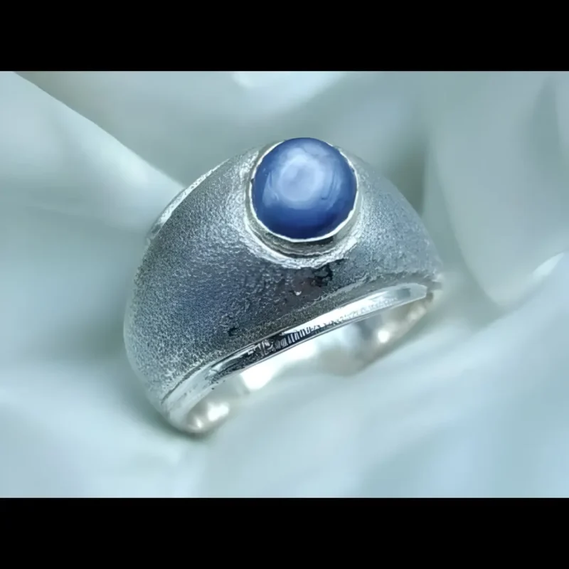Star Sapphire Ring Ceylon Star sapphire mens ring