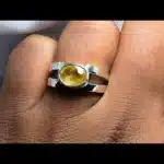 Yellow Ceylon Sapphire Rings Mens Neelam Stone Rings Real Sapphire Beauty