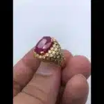 natural ruby ring Gold for men