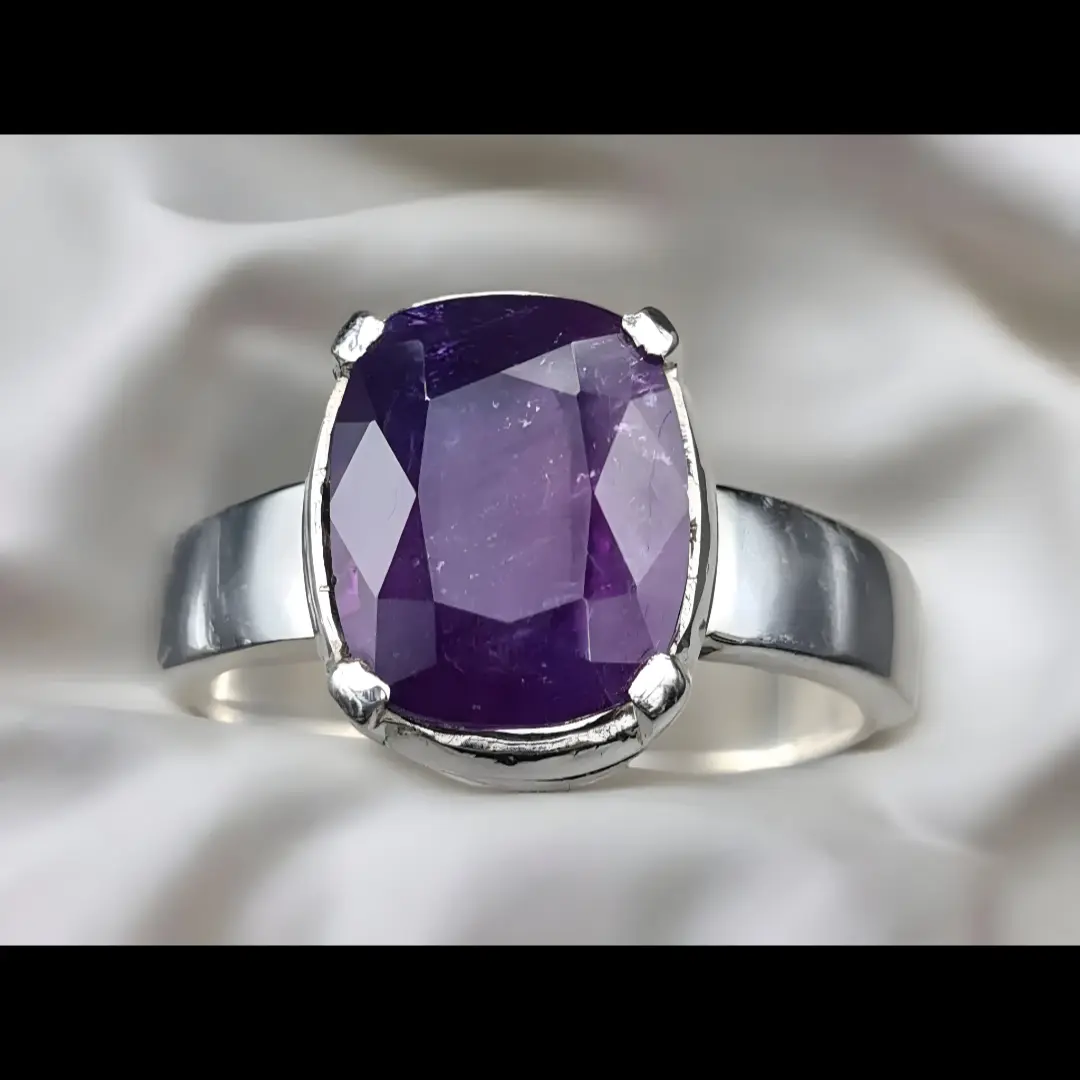 Big Kashmir Sapphire Ring Purple Sapphire Mens Rings