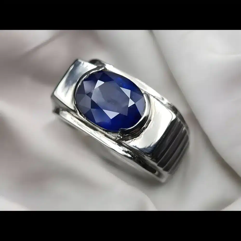mens rings uk Natural African Sapphire Ring Real Neelam Shop