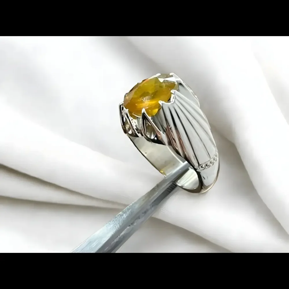Yellow Sapphire Ring Yellow Pukhraj Mens Ring Shop Now
