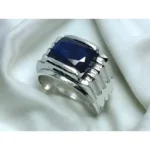 Cushion Cut Royal Blue Sapphire Ring African Sapphire