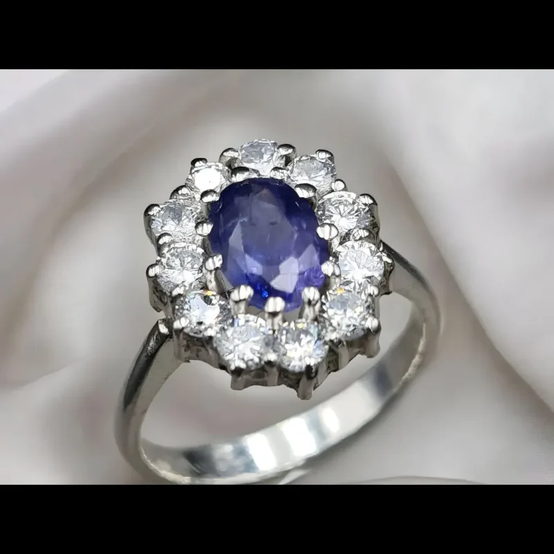 Natural Ceylon Sapphire Engagement Ring Buy Now