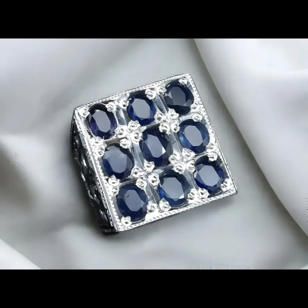 mens sapphire eternity band