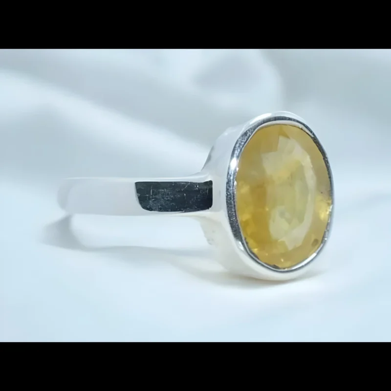 Natural Yellow Sapphire Ring Pukhraj Ring Order Now