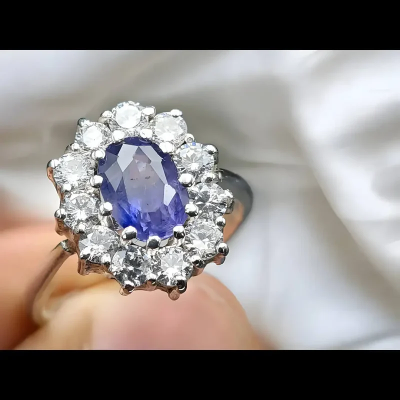 Natural Ceylon Sapphire Engagement Ring Buy Now
