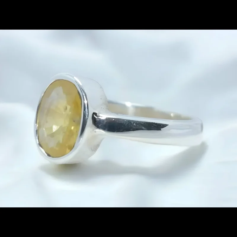 Natural Yellow Sapphire Ring Pukhraj Ring Order Now