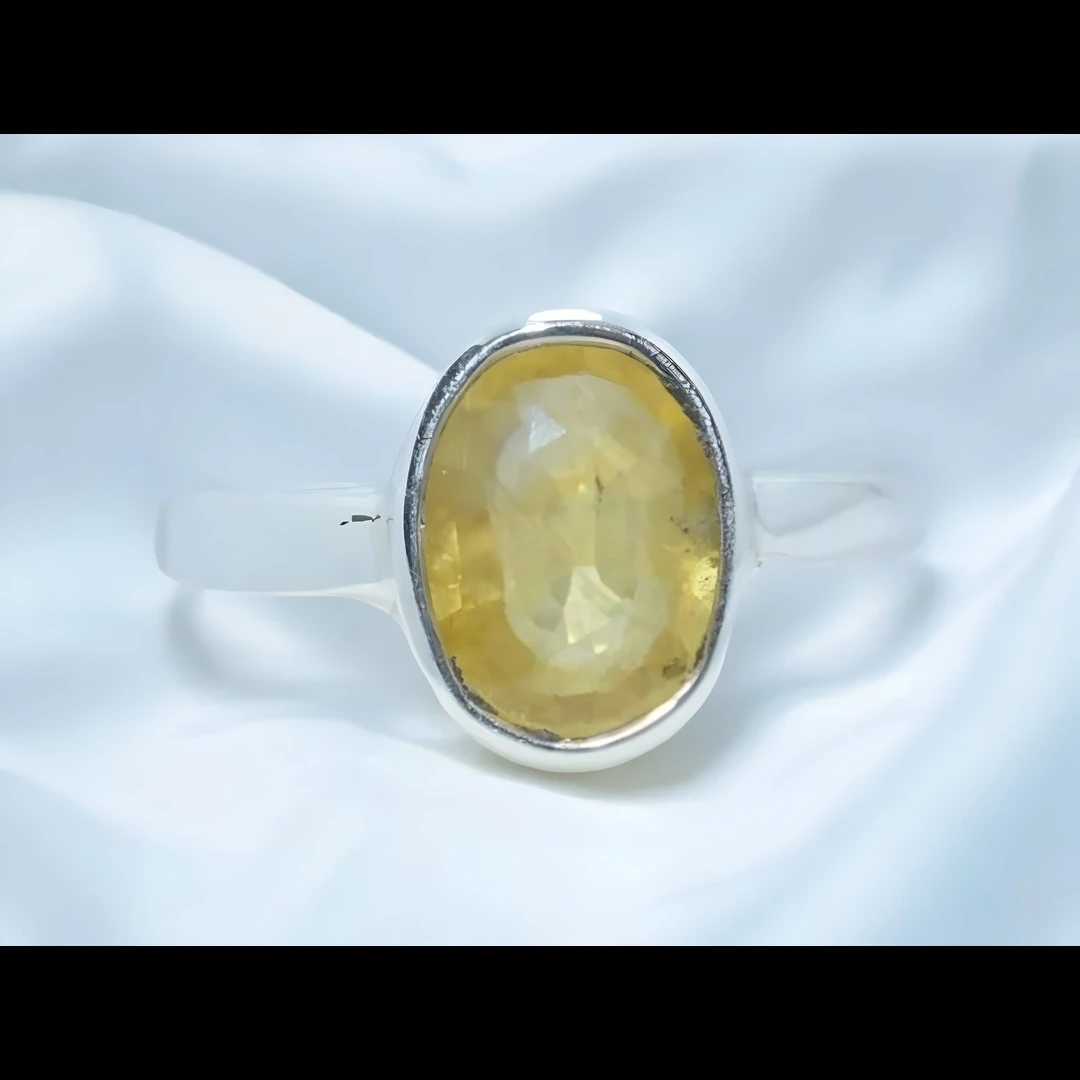 Natural Yellow Sapphire Ring Pukhraj Ring Order Now