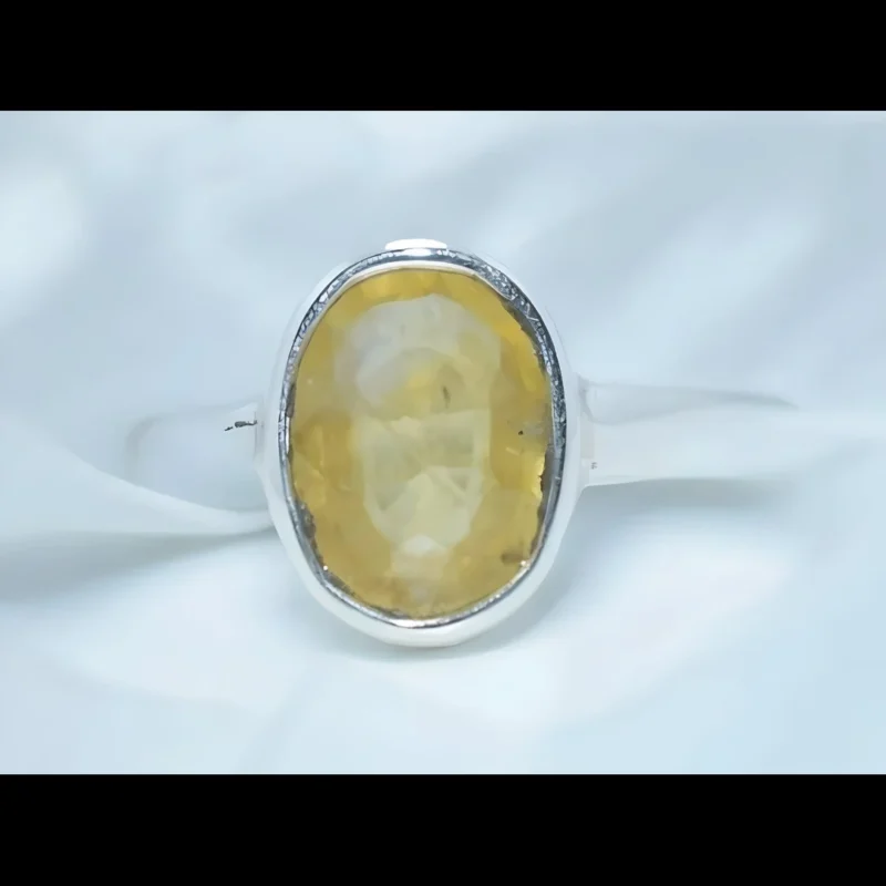 Natural Yellow Sapphire Ring Pukhraj Ring Order Now