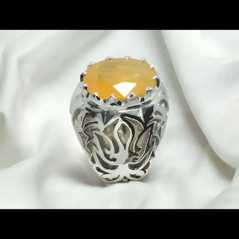 Real Yellow Sapphire Ring Sterling Silver Buy Now
