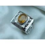 natural yellow sapphire ring