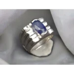Cushion Cut Men Sapphire Band Real Sterling Silver Buy Now