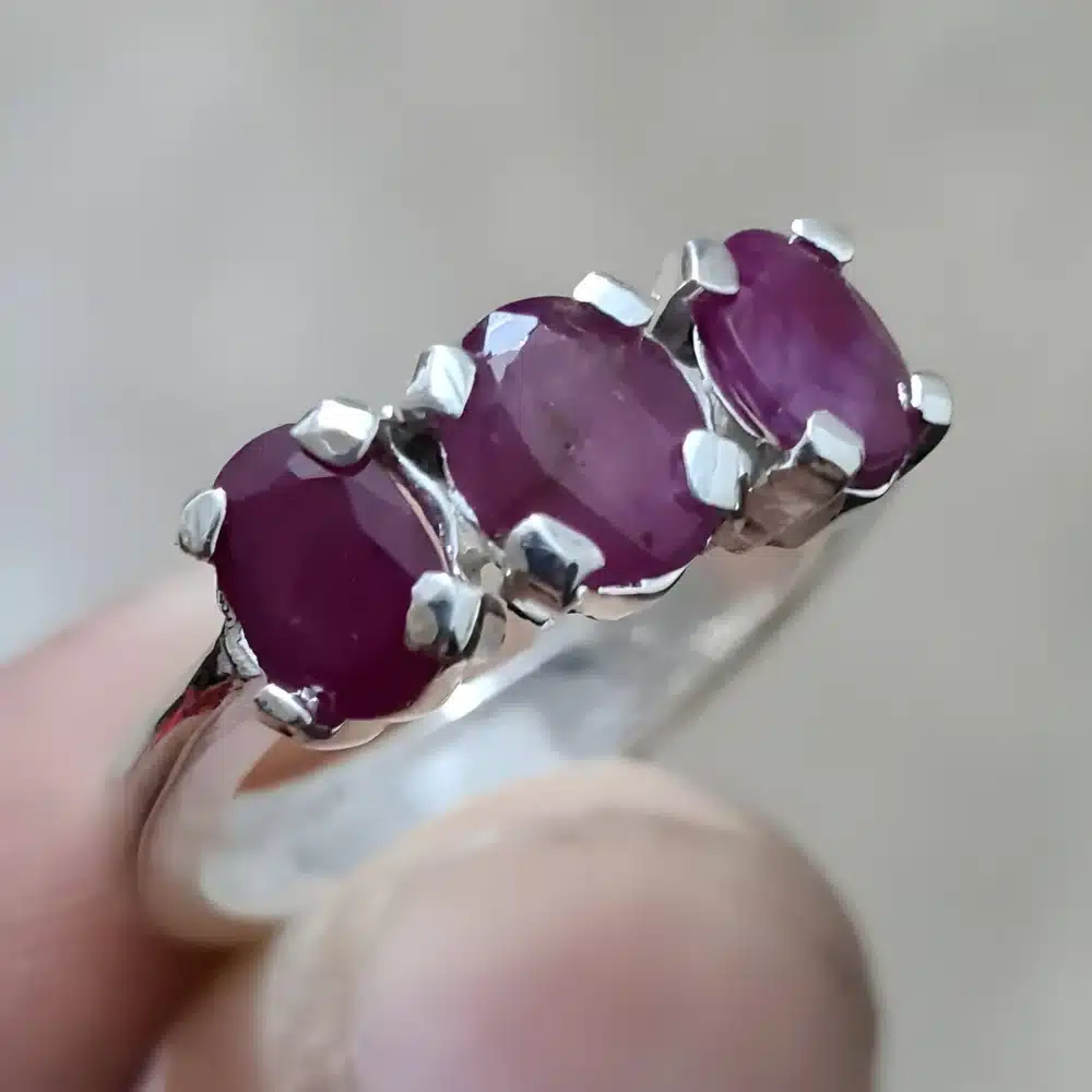 natural ruby ring for women multi stone