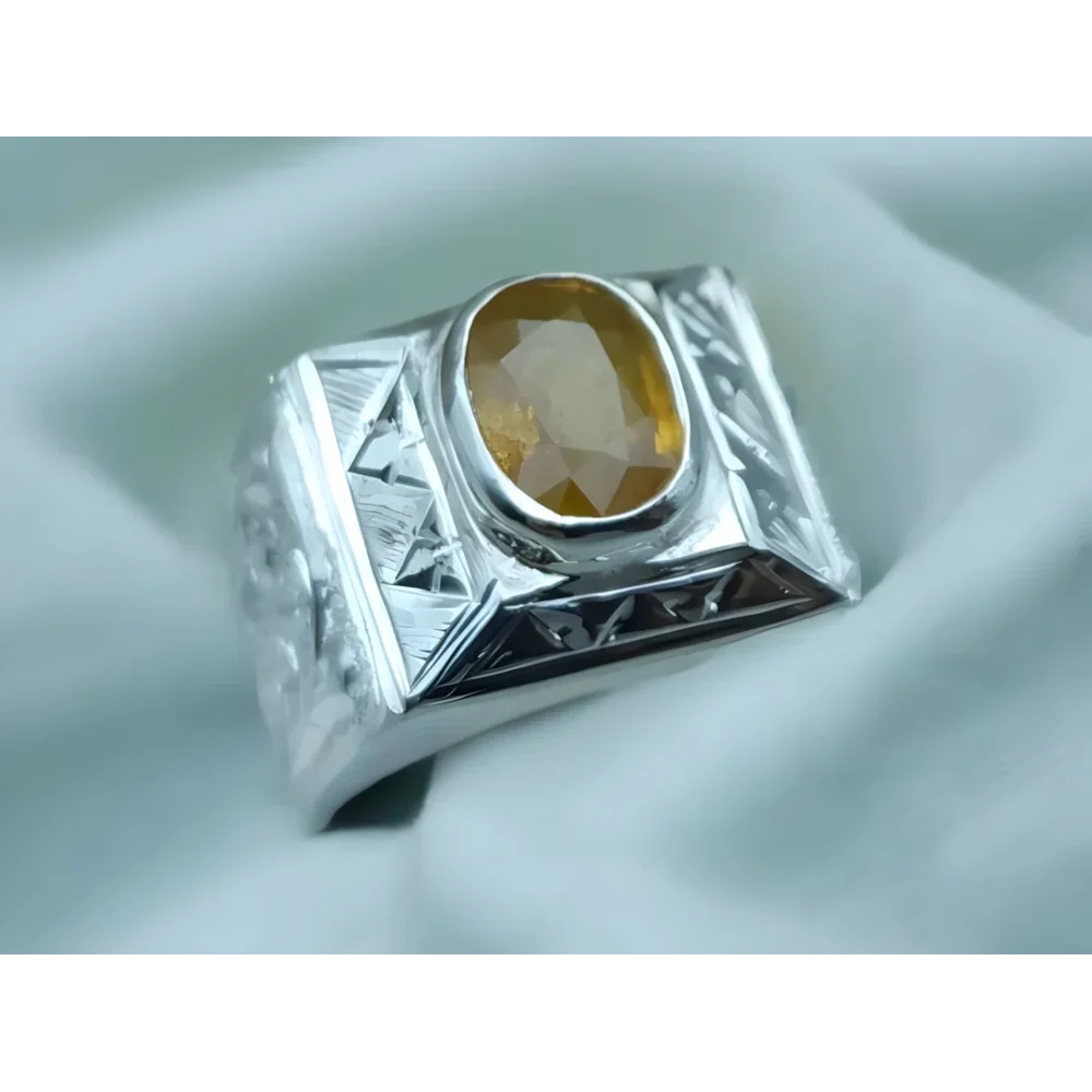 Real Yellow Sapphire Ring Ceylon Pukhraj Ring Buy Now