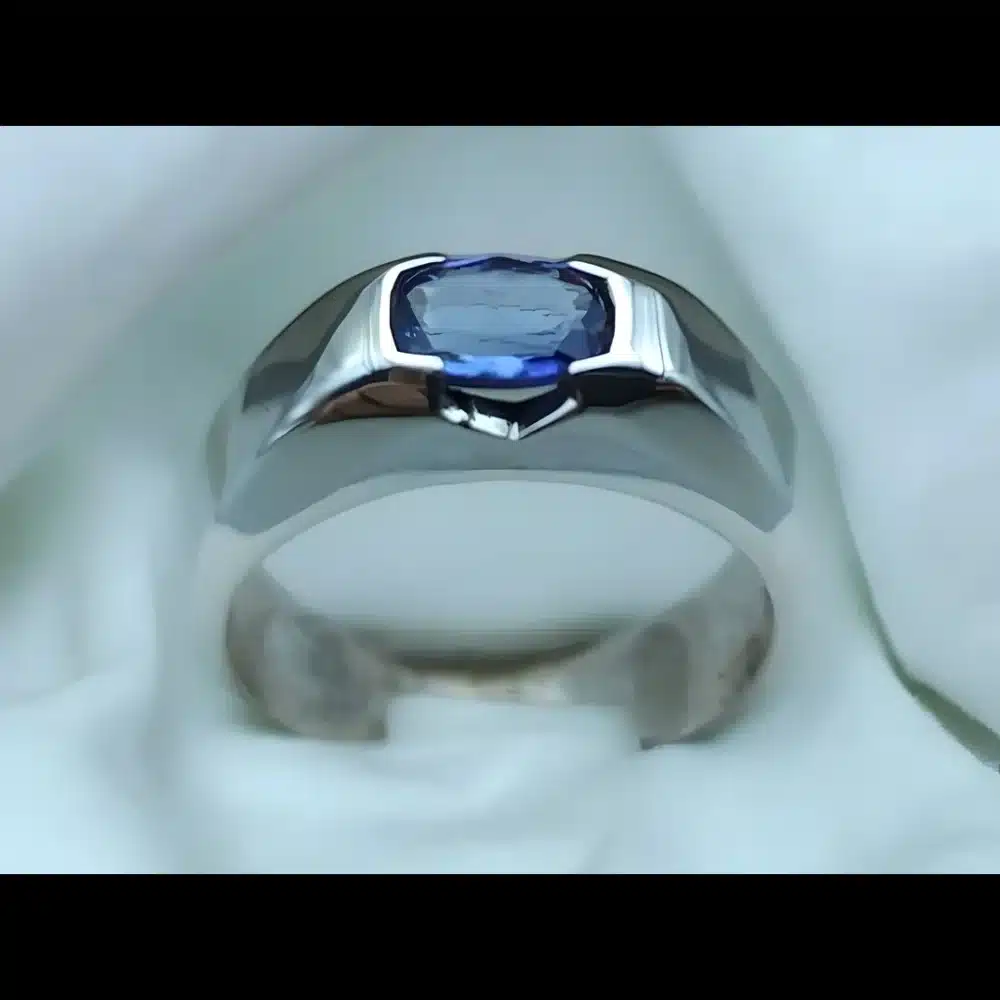 Midnight Blue Tanzanite Ring Tanzanian Sapphire Shop Now