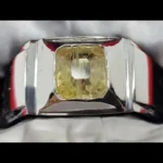 natural unheated yellow sapphire ring