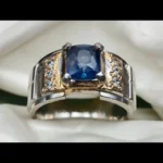 Antique Ceylon Sapphire Ring 14k Gold Plated Shop Now
