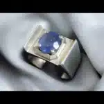 natural blue sapphire mens ring