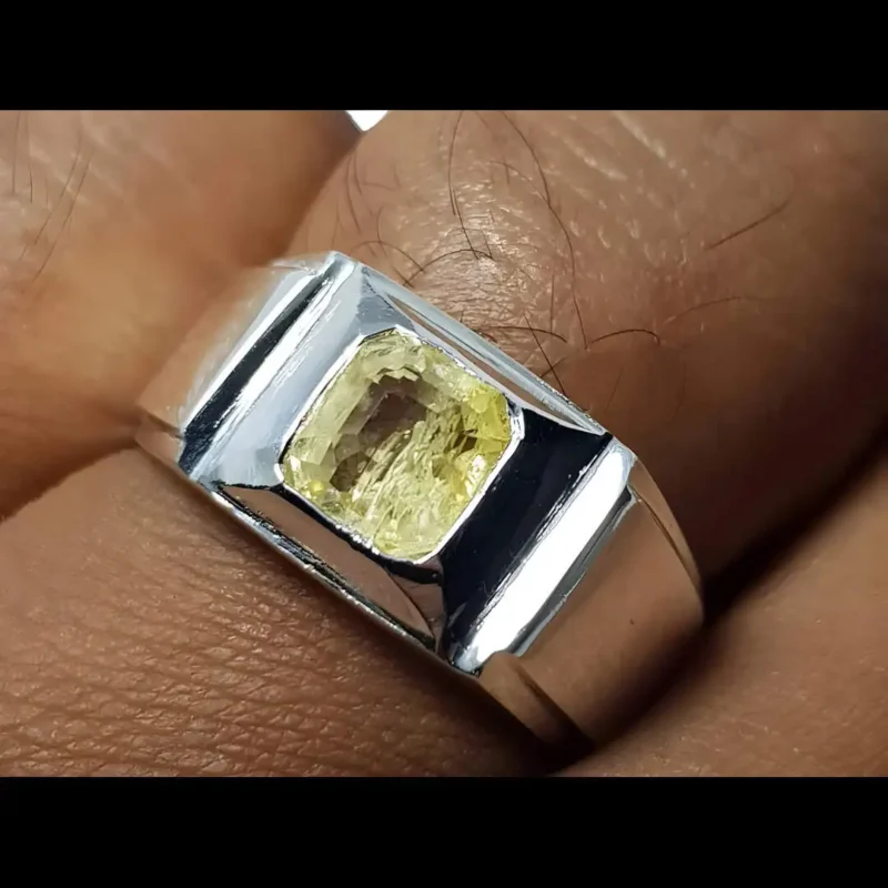 Natural Unheated Yellow Sapphire Stone Ring Shop Now