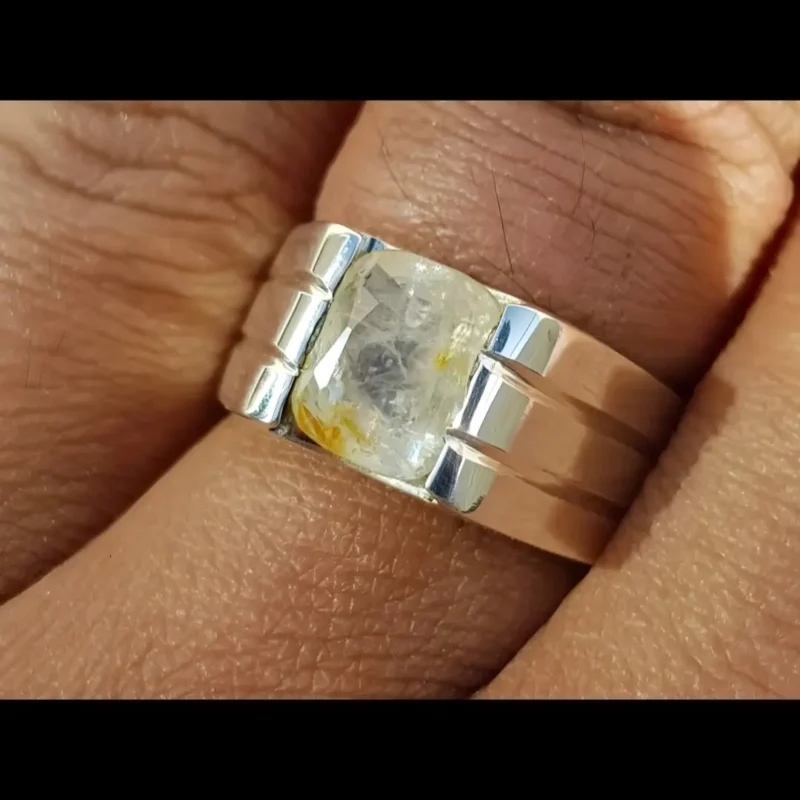 Yellow Sapphire Mens ring Affordable Yellow Pukhraj Rings Real Gemstone Ring