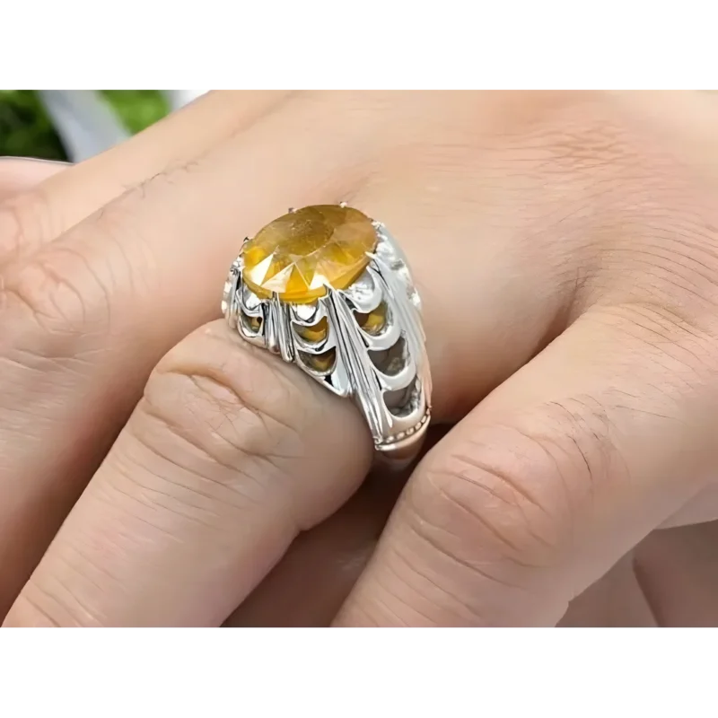 10 Ct Natural Yellow Sapphire Ring Pukhraj Gemstone Buy