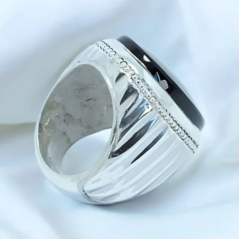Black Yemeni Aqeeq Akik Men's Ring Shop Now