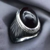 Black Yemeni Aqeeq Ring / Agate rings for Men