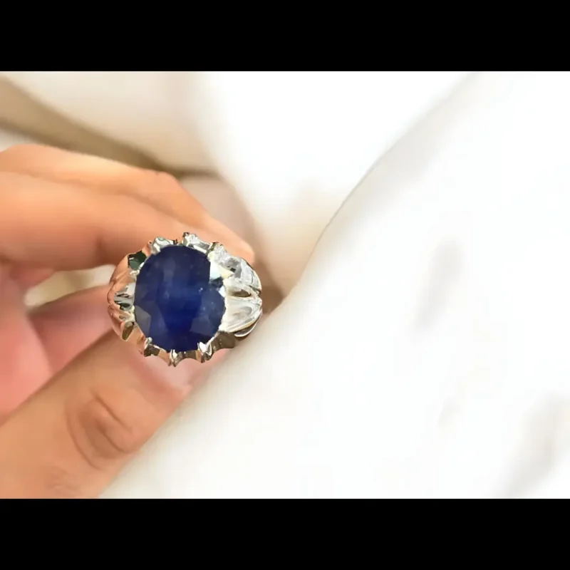 Blue Sapphire Ring for Men Shop Now - Dark Blue Neelam Rings