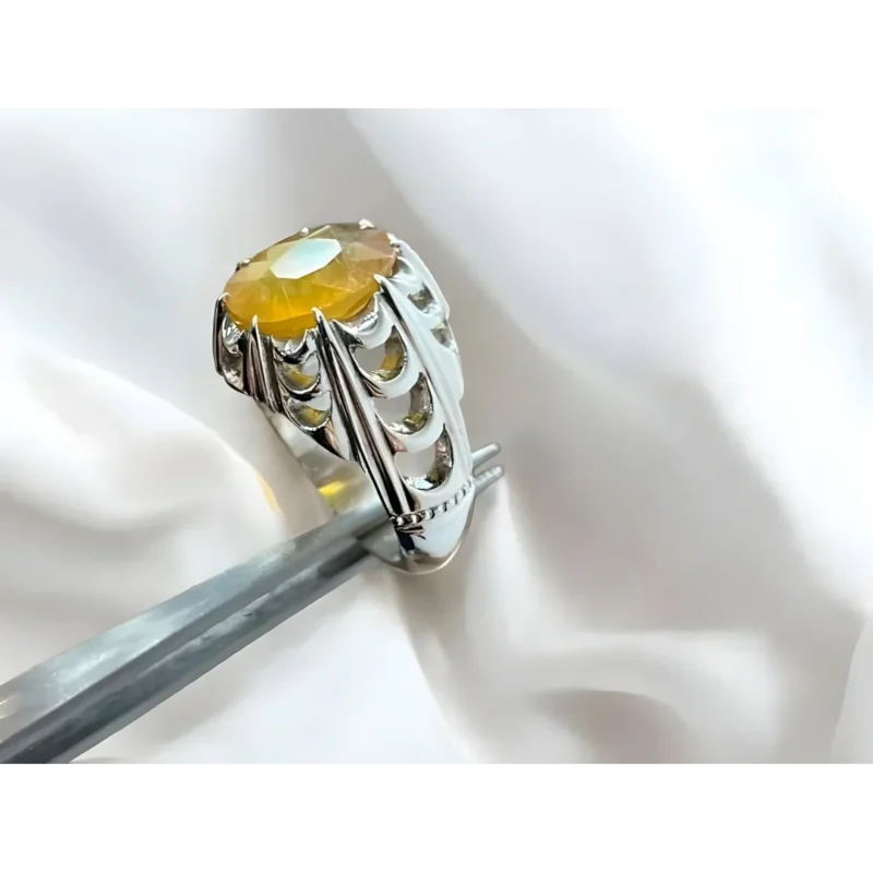 10 Ct Natural Yellow Sapphire Ring Pukhraj Gemstone Buy