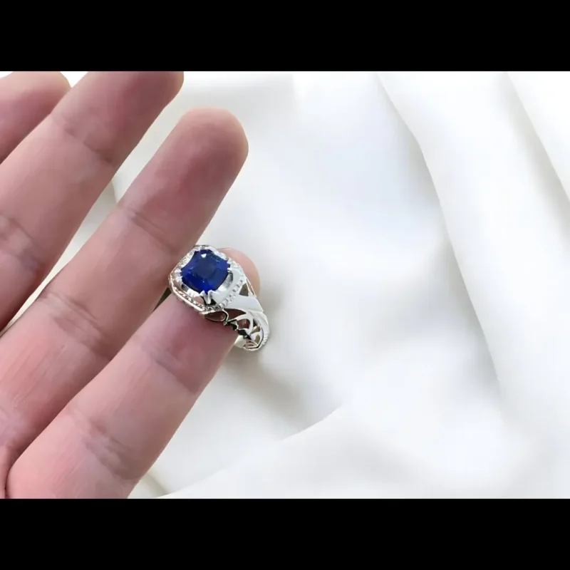 5 Carats Royal Blue Montana Sapphire Ring Buy Now