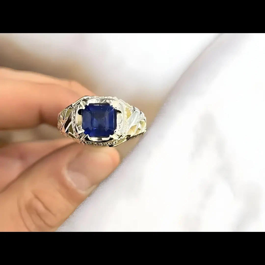 5 Carats Royal Blue Montana Sapphire Ring Buy Now