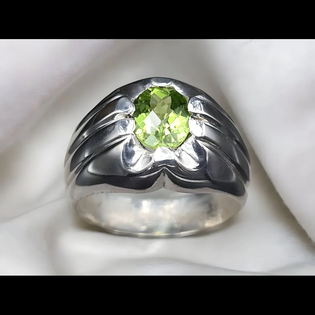 Mens Peridot ring Real Peridot Sapphire Shop Now