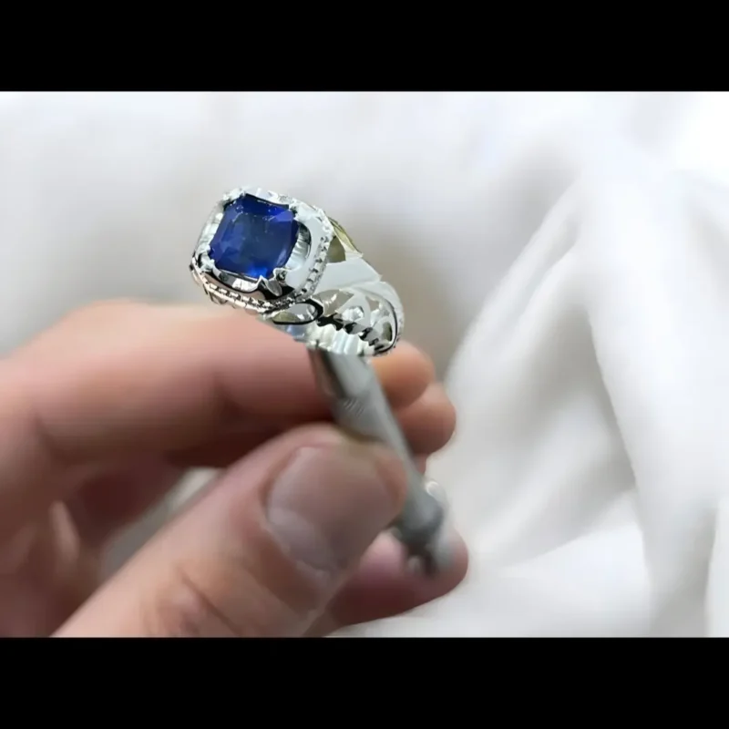 5 Carats Royal Blue Montana Sapphire Ring Buy Now