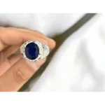 6 ct Natural Blue Sapphire Mens Ring Real Neelam Shop