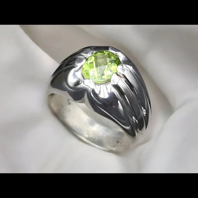 Mens Peridot ring Real Peridot Sapphire Shop Now