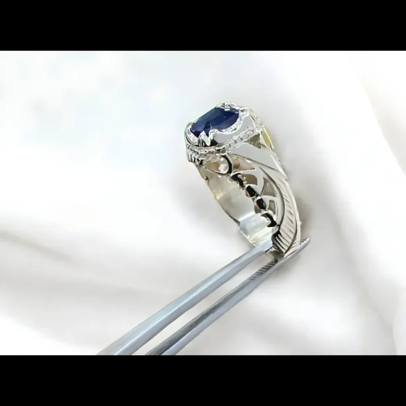 5 Carats Royal Blue Montana Sapphire Ring Buy Now