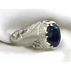 6 ct Natural Blue Sapphire Mens Ring Real Neelam Shop