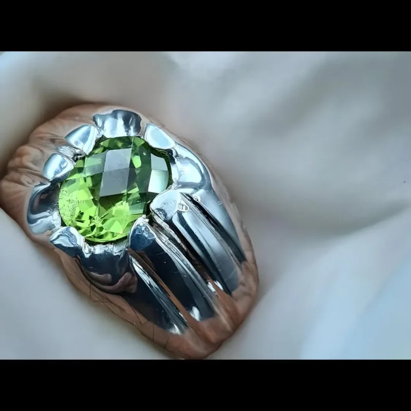 Mens Peridot ring Real Peridot Sapphire Shop Now