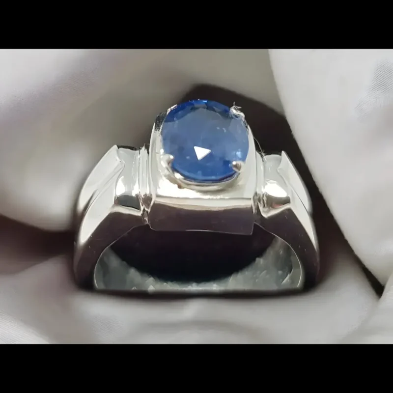Ceylon Blue Sapphire Ring Men In 925 Silver Real Ceylon Neelam Rings Engagement Rings