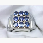 Multi Stone Ceylon Sapphire Rings Handcrafted Bands